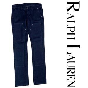 Ralph Lauren NEW Straight Leg Jeans with Rivet Detail Midnight Blue Size 29